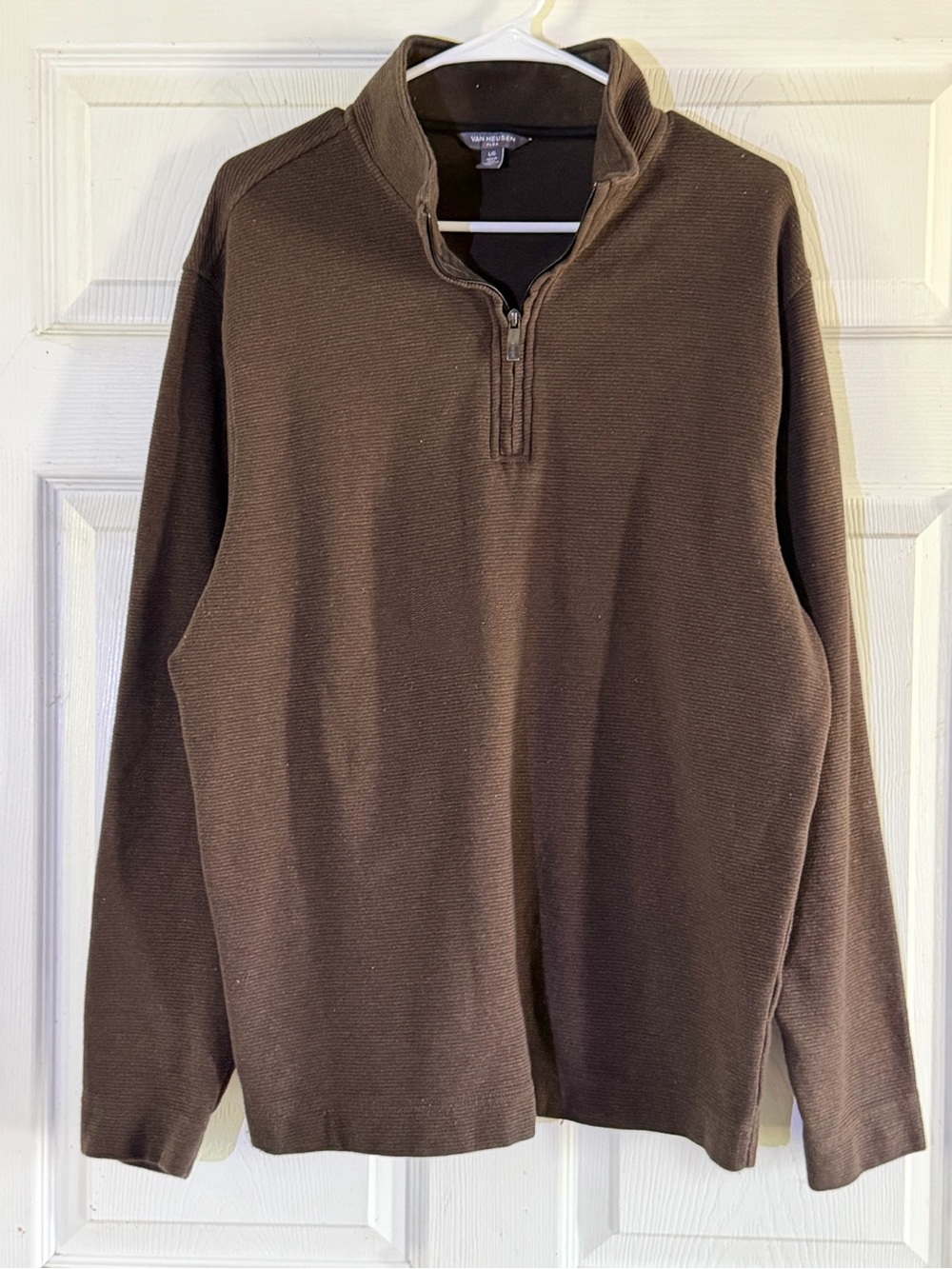 Van Heusen Men's Brown Zip-Up Sweater